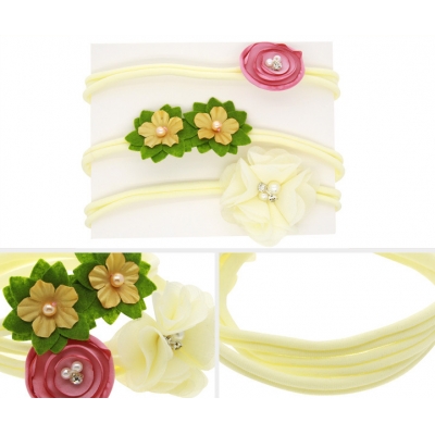 Cute Newborn Kids Flower Headband Head Elastic Hair Bands Girls Children Hair Ties Rope Headwear Accessories